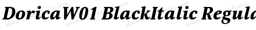 DoricaW01 BlackItalic RegularVersio字体转换